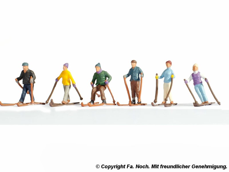 Noch Figuren Spur N Skifahrer 6 Figuren 36828